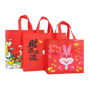 Kantong Hadiah Tote untuk Usaha Kecil Pola Hewan Pembungkus Hadiah Kantong Non Woven Cetak Reusable dengan MOQ Rendah