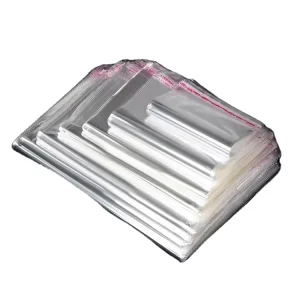 Túi nhựa trong suốt Cellophane trong suốt, túi nhựa Bopp tự dính