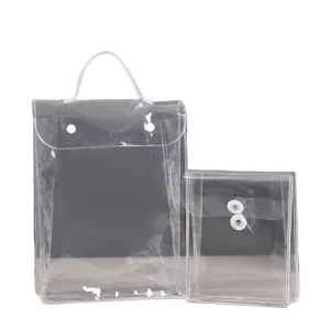 Transparente PVC-Reißverschluss-Tasche, vierteilige Heimtextil-Bettwäsche Snap-Umschlagverpackung für Kissen zur Aufbewahrung und Organisation
