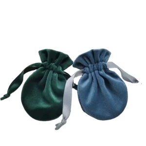 Samtbeutel mit rundem Boden, Zugband, Geschenktasche, individuelles Logo, luxuriöser Stoffbeutel für Schmuckverpackung, Hochzeitsgeschenk Aufbewahrungstasche