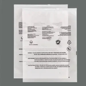 Warnung Druckdesign, recycelbare Kleidungstaschen, CPE, Kunststofftaschen, lichtblockierende Verpackung, Versandtaschen