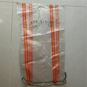 Borsa in polipropilene tessuto bianco, sacco per alimenti, imballaggio per sacchi di soia