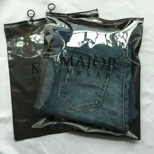 Zip Lock Ritszak Op maat geprinte T-shirt Plastic Zip Zak Transparante Verpakking voor Kleding
