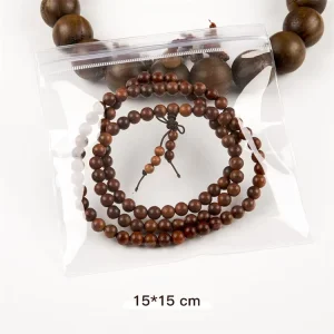 Transparente Plastiktüten 10 * 15 cm, PVC-Reißverschlussbeutel mit farbigem Logo, bedruckte Markenarmband- und Ringverpackungstaschen