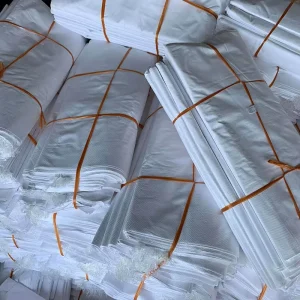 100% Virgin White PP Woven Bag for Flour Sugar Rice Packaging 25kg 50kg Durable Polypropylene Sacks
