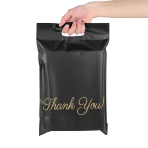 Envelope de Envio Personalizado com Logótipo, 10x13 12x15 Polegadas, Poliéster Rosa e Preto, com Alça, para Embalagem de Vestuário