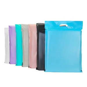 12 Kantong Pengemasan Kurir Gaya Tote Poly Tebal Sutra 7 Warna Tahan Air Kantong Hadiah Daur Ulang Berwarna-warni