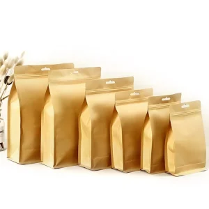 Sacs plats mat réutilisables de 1 kg, 500 g, 250 g pour café, avec zip et valve