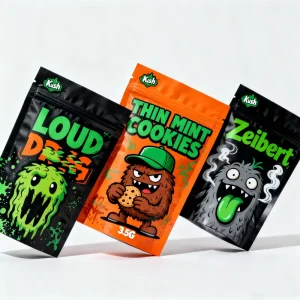 Fabrieks aangepaste tabak 3,5 gram Doypack ritszak polyester zak aluminium verpakkingszak bedrukte snoep koekjes snackzak