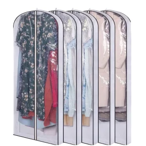 3D 웨딩 드레스 가운 커버 통기성 방수 투명 의류 커버 여행 포장 저장용 투명 의류 가방