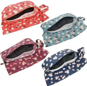 Sacos Organizadores de Sapatos Portáteis para Viagem - 4 Pack Oxford PVC com Fecho de Zíper - Tamanho e Cor Personalizáveis - Logótipo Personalizado