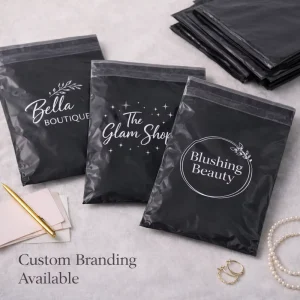45*60 cm / 17,7*23,6 inch aangepaste zwarte poly mailers verzendzakken plastic verzendzak meerdere maten en kleuren luxe kleding