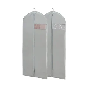 Borsa per abiti da sposa lunga 65'' personalizzata, coperture antipolvere per abiti, sacche con zip per abiti da cerimonia