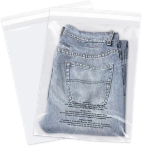 Kantong Poly Transparan 9" x 12" untuk Pakaian Peringatan Tercekik Kantong Plastik untuk Pengemasan Pengiriman Perekat Permanen