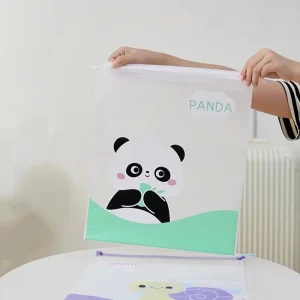 Bolsas de Fitness con Cuerda de Ajuste A4, Bolsas de Plástico Transparentes Reutilizables, Paquetes de Almacenamiento con Cuerda de Ajuste