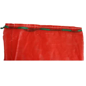 Arpillas Recyclable PP Mesh Bag with Embossed Pattern and Drawstring for Packaging Potatoes Onions Eggs and Vegetables
