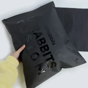 生分解性エコフレンドリーカスタム印刷プラスチック包装黒ジッパーバッグ霧状ジッパーロックバッグ（衣類用）