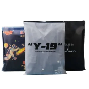 生分解性印刷包装 Tシャツ衣類バッグ プラスチック包装 スライダー ジッパーロック カスタムフロストPEジッパーバッグ
