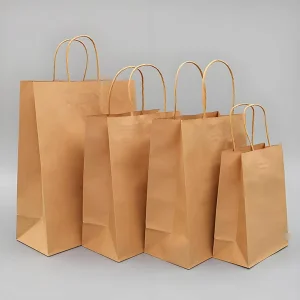 Borse da shopping in carta Kraft marrone per guanti, camicie, vestiti, maglioni, cuffie LED, veicoli a energia nuova, cappotti