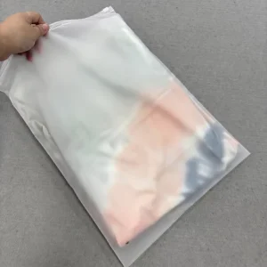 Kantong Zipper Frosted CPE untuk Pakaian, Kemasan Plastik Resealable, Kantong Ziplock untuk Pakaian, Kaos, Celana, Jeans, dan Hoodie