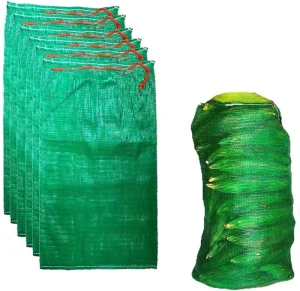 ถุงตาข่ายใช้แล้วทิ้งคุณภาพสูง 20 กก. 30 กก. 50 กก. สำหรับมันฝรั่ง หัวหอม พริก กะหล่ำปลี