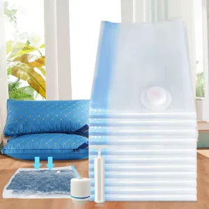 Classic Family Quilt Vacuum Compressie Opbergzak Combo Box voor Kleding en Dekbedden Transparant Multifunctioneel