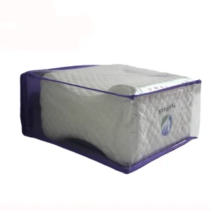 Bolsa de embalaje de manta de polietileno PE transparente con cremallera, bolsa de colcha no tejida con asa