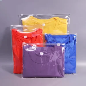 Klare PVC-Plastik-Reißverschlussbeutel für Bekleidungsverpackungen, wiederverschließbare transparente Polybeutel für Bekleidung, Ziplock-Garment-Beutel, maßgeschneidert