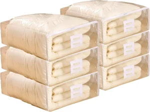 Borsa per trapunta in PVC trasparente con zip per coperta matrimoniale o king size