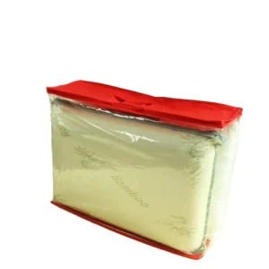 Borse per coperte in PVC trasparente con zip, borsa per biancheria non tessuta per cuscini con manici