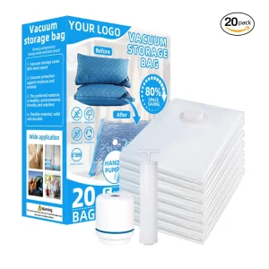 Sacchetti sottovuoto per abbigliamento, sacchetti da viaggio, pompa per vuoto, risparmiatore di spazio