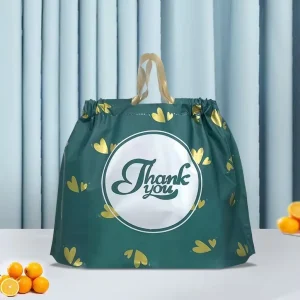 カラフルなカートゥーンのドローストリングプラスチックテイクアウトレストランファストフードデリバリーパッケージバッグ