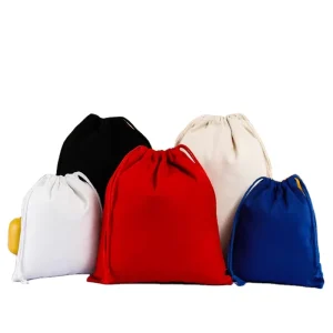 Katoenen Trekkoord Tas Verpakking Canvas Tas Met Aangepast Logo Ontwerp Geprint Grote Canvas Trekkoord Waszak