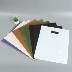 Crisp Printing Surface LDPE Shopping Bag Die Cut Carrier for Vivid Brand Logos Reliable LDPE Die Cut Bag