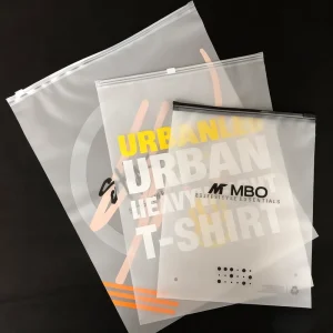 Sacos de Plástico Biodegradáveis Personalizados com Fecho Zíper para T-shirts e Roupa Interior, Uso em Exposições