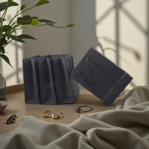 Borse in carta nera personalizzate con logo, imballaggio per abbigliamento 260 x 120 x 310, lusso, grazie, gioielli e