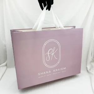Bolsas de papel con logo de marca personalizadas para envolver joyas, embalaje de regalo premium, bolsas de papel reciclado