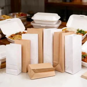 Kraftpapierbeutel mit individueller Markenlogo-Druckverpackung, Geschenktüten mit Ihrem eigenen Logo