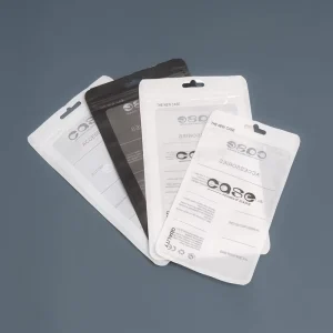 Coque de téléphone mobile en PET transparent personnalisée, sacs laminés 3C, faible MOQ, utilisation sécurisée pour écouteurs et projecteurs