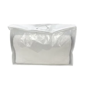 Aangepast Ontwerp PVC PE Niet-geweven Plastic Tassen voor Kussen Deken Duvet Herbruikbare Beddengoed Verpakking Tas met Handvatten