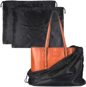Borsa regalo personalizzata in seta satinata con cordino, sacchetti con cordino neri con logo stampato