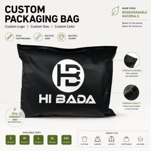 Borse con Cerniera Personalizzate per Abbigliamento con Logo Compostabili Biodegradabili per Imballaggio di Indumenti
