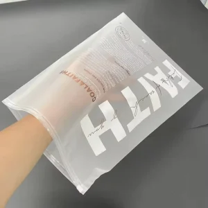 Túi nhựa ziplock trong suốt thân thiện với môi trường, túi đựng áo thun, túi tự hàn phân hủy mờ