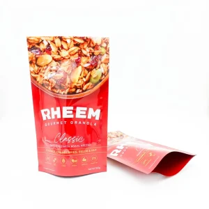Custom Logo Aluminum Foil 160g Granola Cereal Cornmea Oats Stand up Ziplock Pouch Food Packaging Bags
