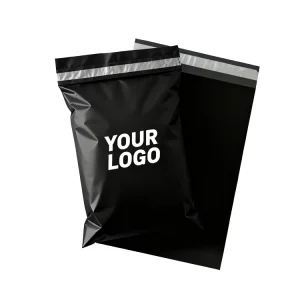 Sacs biodégradables avec logo personnalisé pour emballage E-Commerce, imperméables, épaisseur de 60 microns, sacs d'expédition pour vêtements