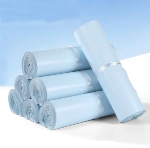Aangepaste Logo Milieuvriendelijke Lichtblauwe Poly Mailer Verzendzak voor Kledingverpakking