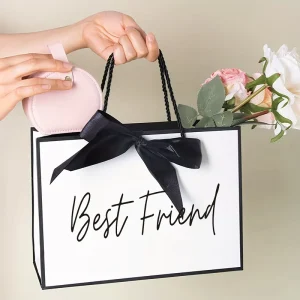 Elegante Ins Verpackungspapiertasche mit individuellem Logo, wiederverwendbare Drucklogos, Verpackungstasche mit Griff und Dekokit