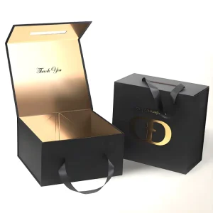 Custom Logo Luxury Rigid Cardboard Folding Paper Packaging Boxes Embossing Gold Foil Stamping Magnetic Closure Gift