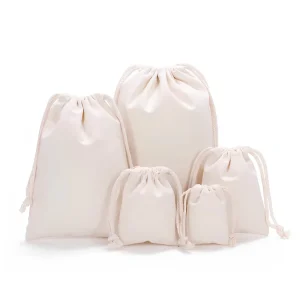 Borse in Muslin di Cotone Organico Stampato con Logo Personalizzato, Grande Borsa in Lino e Cotone per Polvere per Borse, Scarpe e Borse a Mano