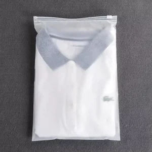 Sacs en polyéthylène avec logo personnalisé, sacs plastiques pour vêtements avec logo, sacs à fermeture éclair mate